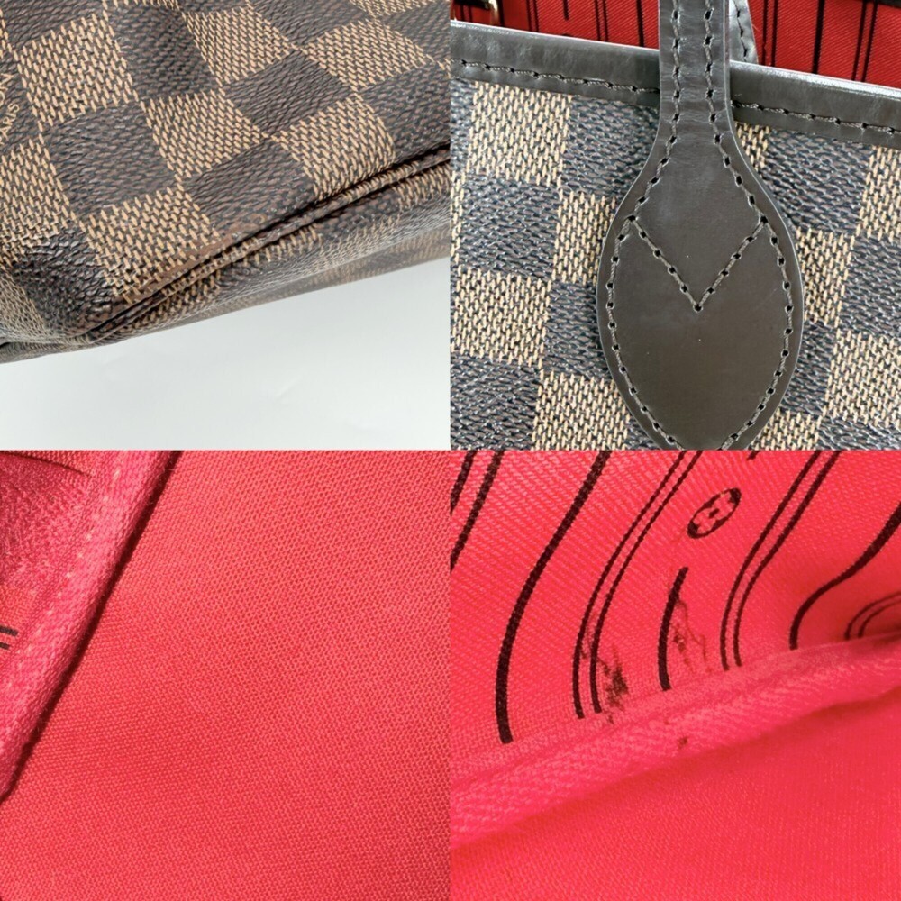 LOUIS VUITTON Brown Damier Canvas Neverfull MM Tote Bag - Picture 7 of 9